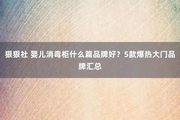 狠狠社 婴儿消毒柜什么篇品牌好？5款爆热大门品牌汇总