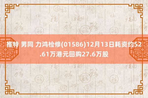 推特 男同 力鸿检修(01586)12月13日耗资约52.61万港元回购27.6万股