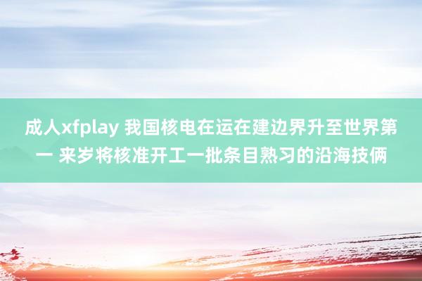 成人xfplay 我国核电在运在建边界升至世界第一 来岁将核准开工一批条目熟习的沿海技俩