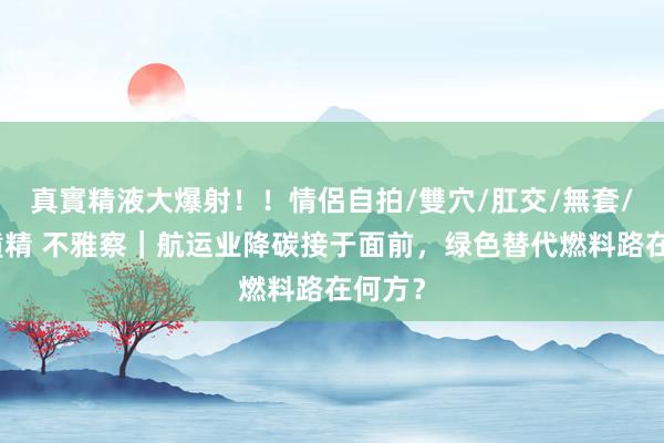 真實精液大爆射！！情侶自拍/雙穴/肛交/無套/大量噴精 不雅察｜航运业降碳接于面前，绿色替代燃料路在何方？