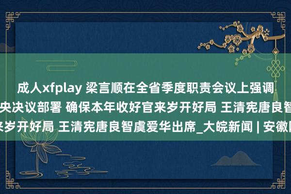 成人xfplay 梁言顺在全省季度职责会议上强调 坚决贯彻总文告和党中央决议部署 确保本年收好官来岁开好局 王清宪唐良智虞爱华出席_大皖新闻 | 安徽网