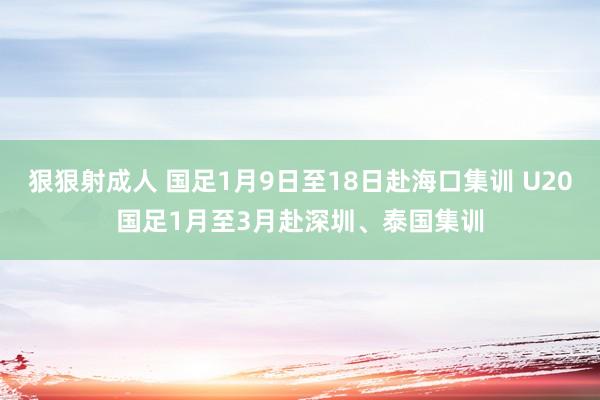 狠狠射成人 国足1月9日至18日赴海口集训 U20国足1月至3月赴深圳、泰国集训