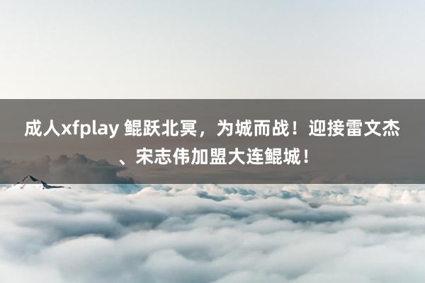 成人xfplay 鲲跃北冥，为城而战！迎接雷文杰、宋志伟加盟