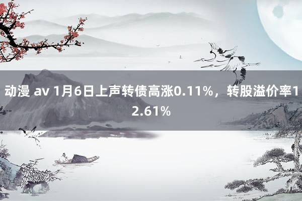 动漫 av 1月6日上声转债高涨0.11%，转股溢价率12.