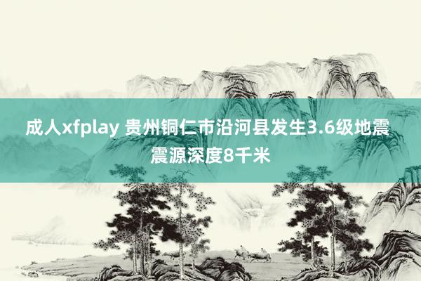 成人xfplay 贵州铜仁市沿河县发生3.6级地震 震源深度