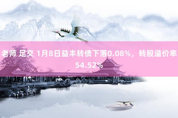 老师 足交 1月8日益丰转债下落0.08%，转股溢价率54.