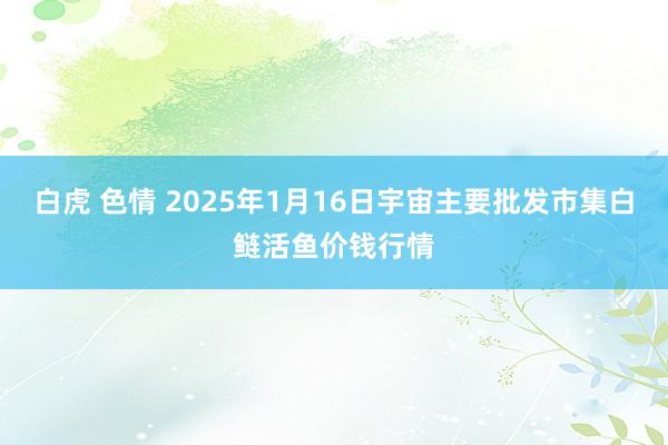 白虎 色情 2025年1月16日宇宙主要批发市集白鲢活鱼价钱